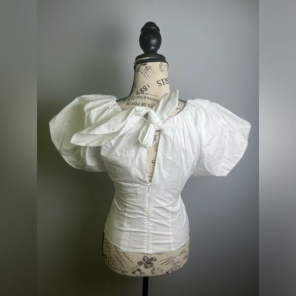 J.Crew Cecily top in stretch cotton poplin blend NWT Size 00 - Picture 3 of 15